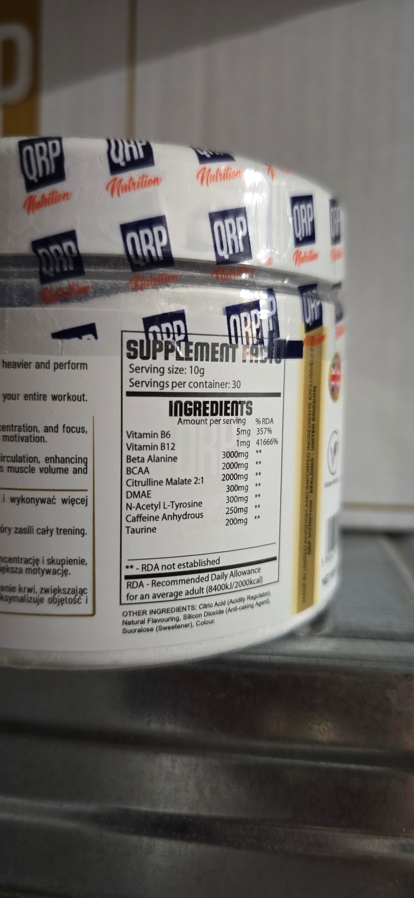 QRP Nutrition BOXER Pre 300g BubbleGum