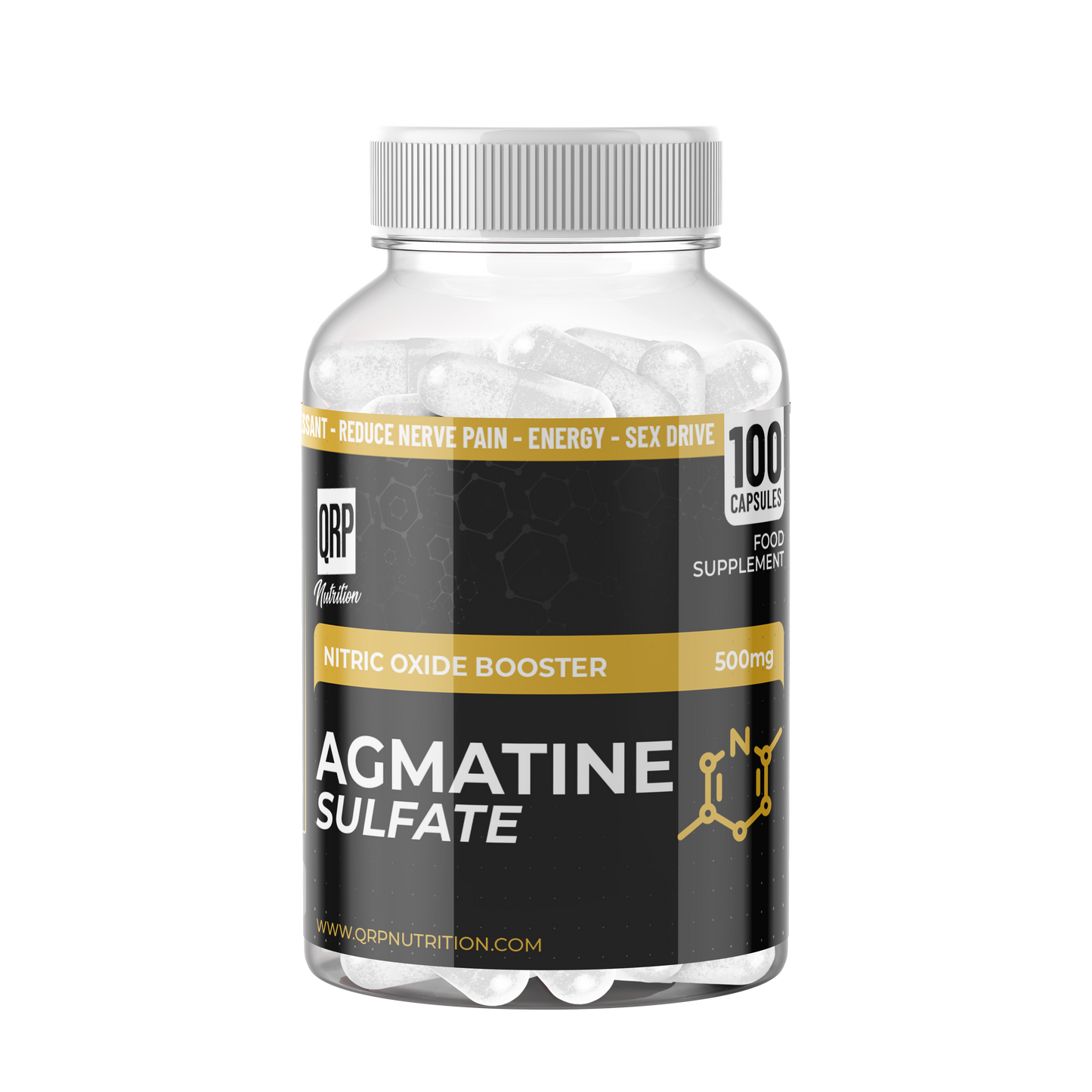 QRP Nutrition Agmatine Sulfate 500mg 100capsules