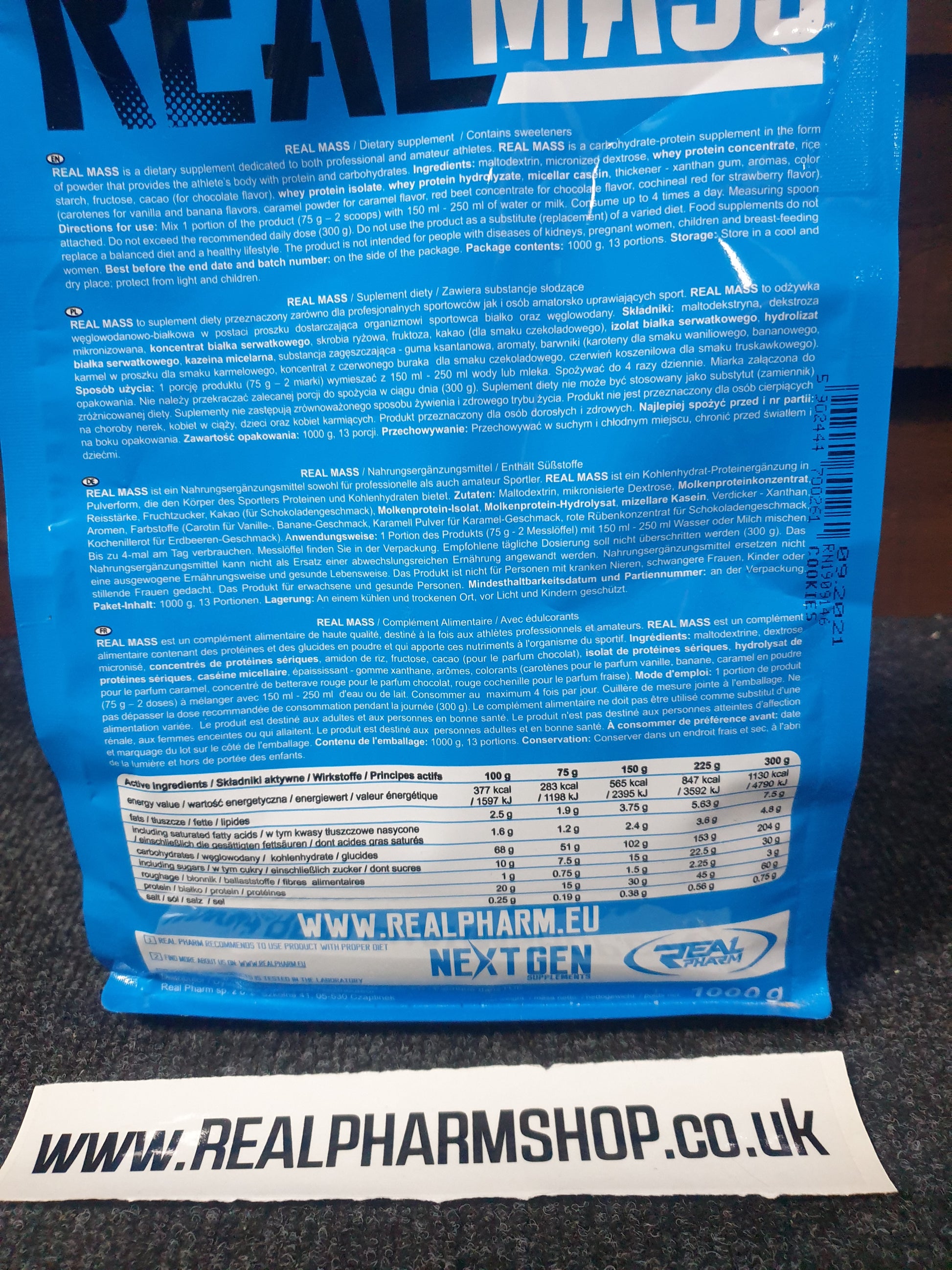 Real Pharm REAL MASS (1000g/3.5kg/6.8kg) image 3