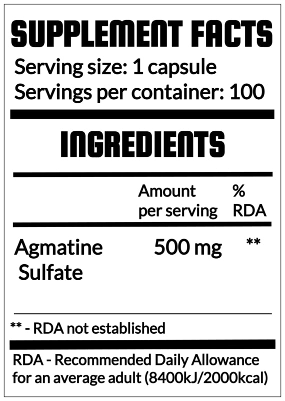 QRP Nutrition Agmatine Sulfate 500mg 100capsules